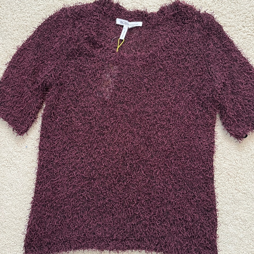 BCBG eyelash sweater-Large